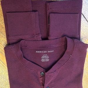 American Eagle Long Sleeve Waffle Henley Tee (Men’s small)